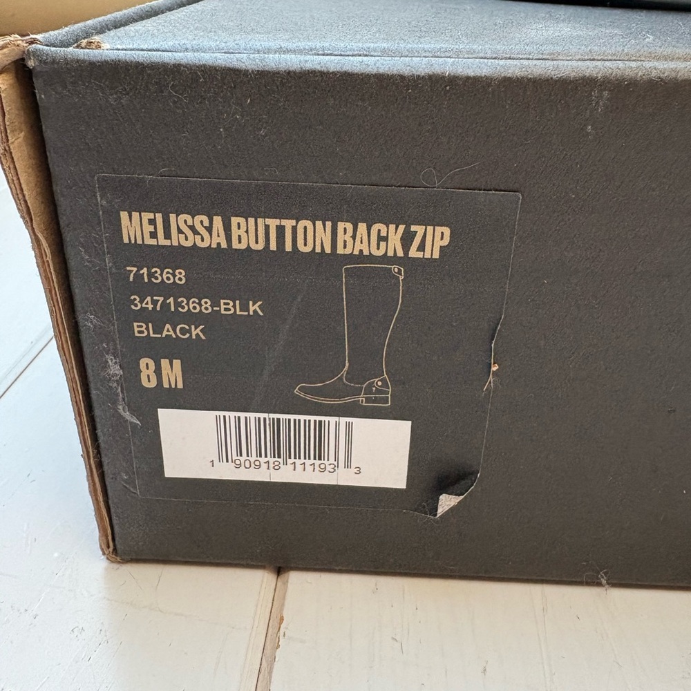 Frye Melissa Black Leather Equestrian Boots - Picture 5 of 13